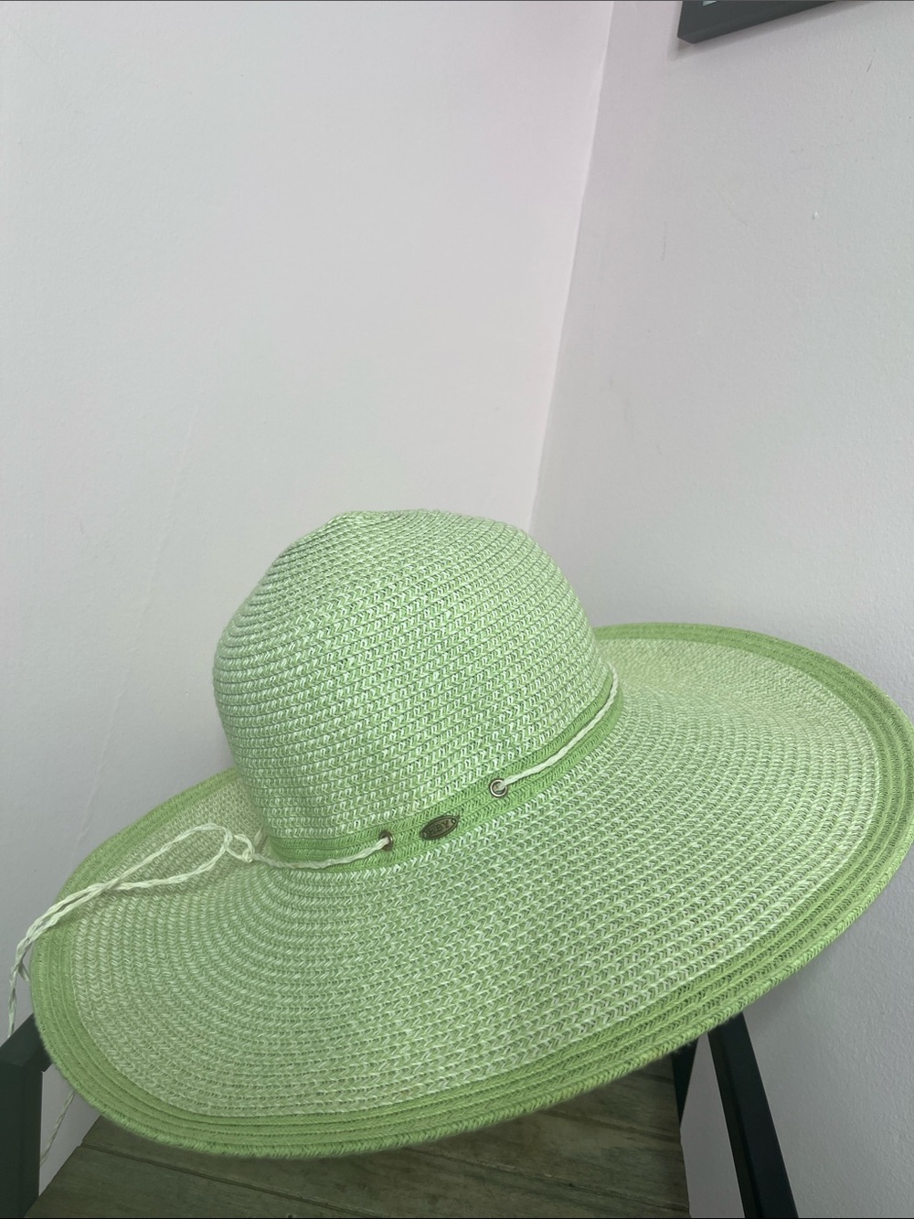 Light Green Wide-Brim Sun Hat HBY Miami OSFM